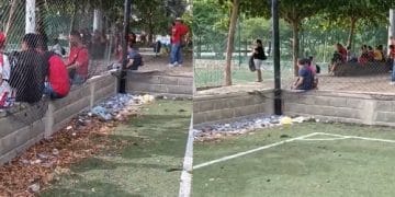 Basura, descuido y abandono en cancha del complejo deportivo ‘Pibe’ Valderrama