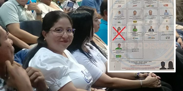 En el tarjetón marca Alcira: La primera de la tercera fila para la alcaldesa de la gente!!