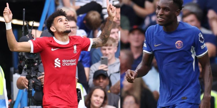 Luis Díaz puso el gol del empate 1-1 de Liverpool y Chelsea