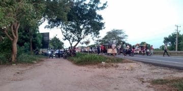 Cansados de la ola de inseguridad, habitantes de Sabanagrande se tomaron la Vía Oriental