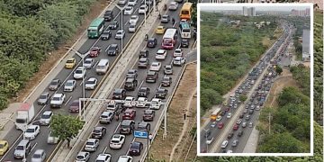 Vía al Mar con tremendo trancón, por regreso de estudiantes a los colegios