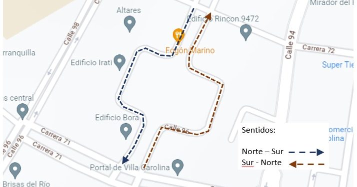 A partir del lunes 4 de septiembre de 2023 cambio de sentido vial en barrio Villa Carolina