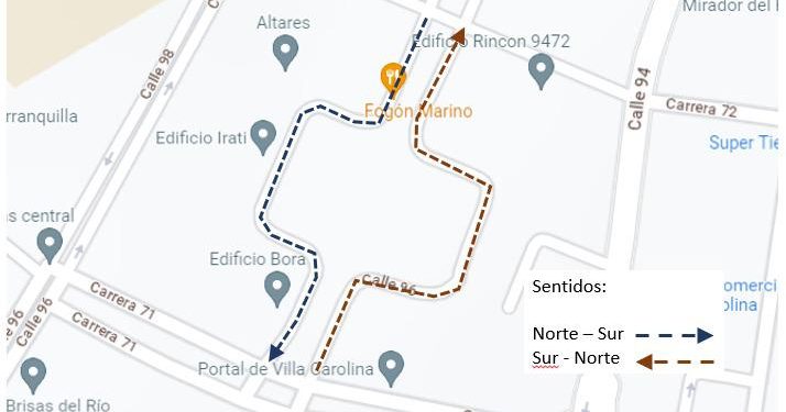 A partir de mañana lunes 4 de septiembre cambio de sentido vial en el barrio Villa Carolina