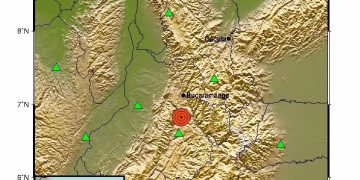 Fuerte temblor de magnitud 5.5 sacudió a Colombia esta madrugada