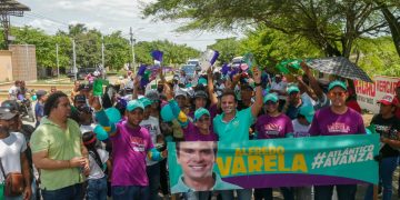 Candelaria y Leña dieron la bienvenida a caravana de Alfredo Varela