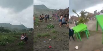 Fuerte vendaval en playas de Puerto Velero causó pánico entre propios y visitantes