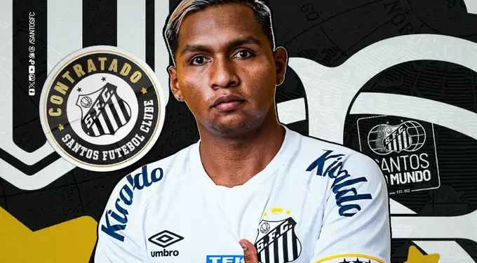 Alfredo Morelos dejó Europa y ahora es el nuevo jugador en Santos de Brasil