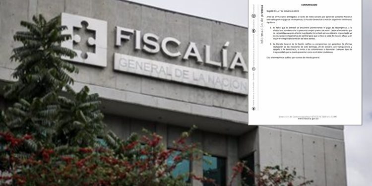 Fiscalía desmintió al Gobierno y dice que no participa en estrategia de recompensas a denunciantes de compra de votos