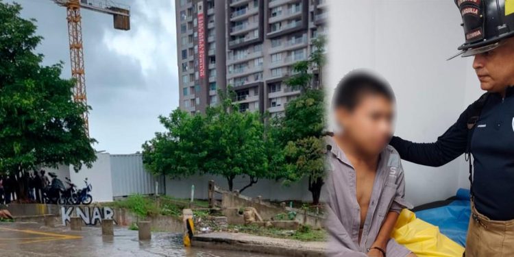 Rescatan a joven domiciliario que fue arrastrado por arroyo en el barrio Villa Carolina de Barranquilla