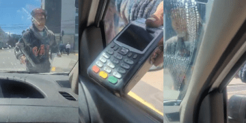 Video | Limpiavidrios pide dinero en los semáforos y cobra con datáfono