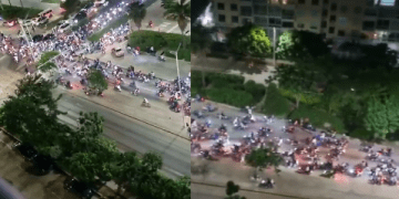 Así fue la caravana de motos en Barranquilla que desató caos y desorden
