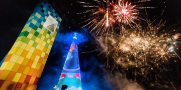 Desde Barranquilla se ilumina el cielo con el árbol de navidad más grande del País