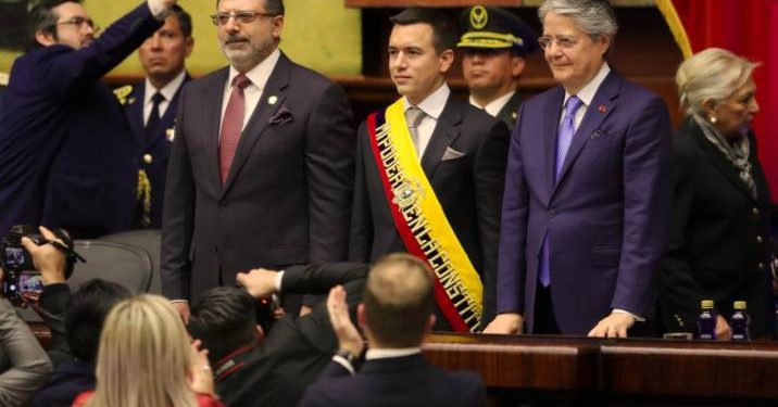 Daniel Noboa jura como presidente de Ecuador y sucede a Guillermo Lasso