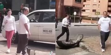 Chocaron a Juan Pablo Montoya al norte de Bogotá. Así quedó su vehículo