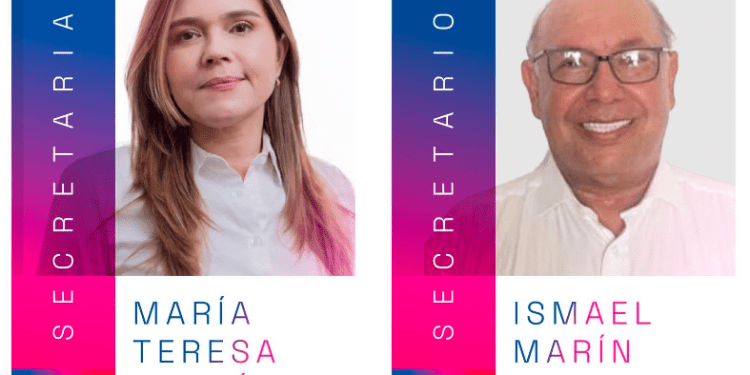 María Teresa Fernández, Secretaria General, e Ismael Marín, Secretario de Gestión Social de la administración Char