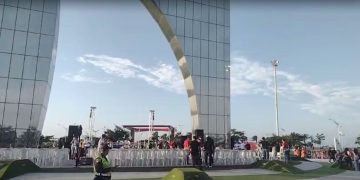 La ventana de campeones lista para celebrar el triunfo del Junior: fiesta total de la afición