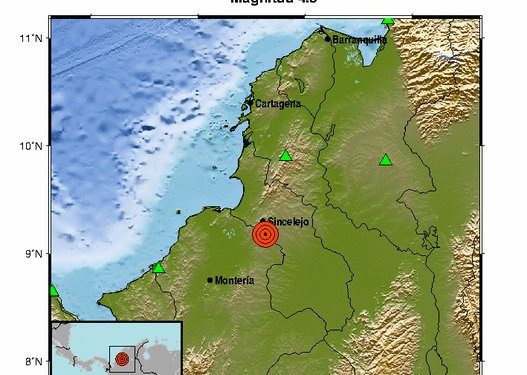 Sismo de magnitud 4.3 sacude Sampués, Sucre: autoridades monitorean la situación