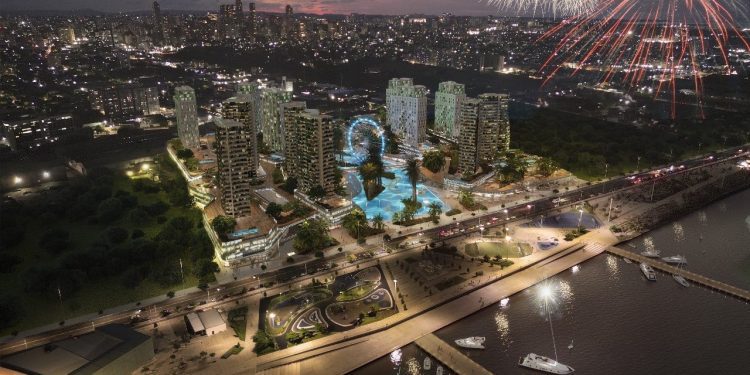 Ambicioso proyecto de vivienda, comercio y turismo frente al Gran Malecón de Barranquilla fue presentado por empresarios a Álex Char