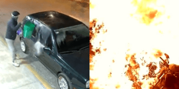 En México murió delincuente quemado tras incendiar un carro