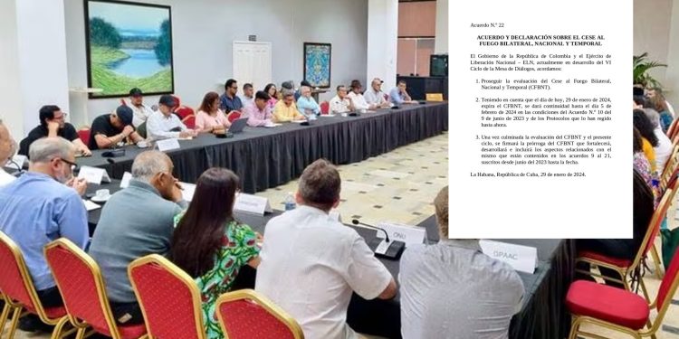 Gobierno y ELN continúan evaluando prorroga del cese al fuego bilateral