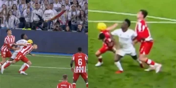 Vinicius ratifica su gol con el hombro ante el Almería: “Así lo hacía siempre en la playa de Copacabana”.