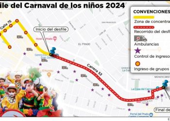 Aviso de cierres viales por el desfile del Carnaval de los Niños en Barranquilla