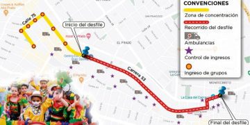 Aviso de cierres viales por el desfile del Carnaval de los Niños en Barranquilla