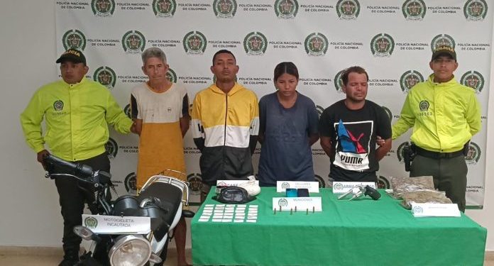 Capturan a 4 personas e incautan 747 gramos de base de coca y 969 de marihuana en Sabanagrande