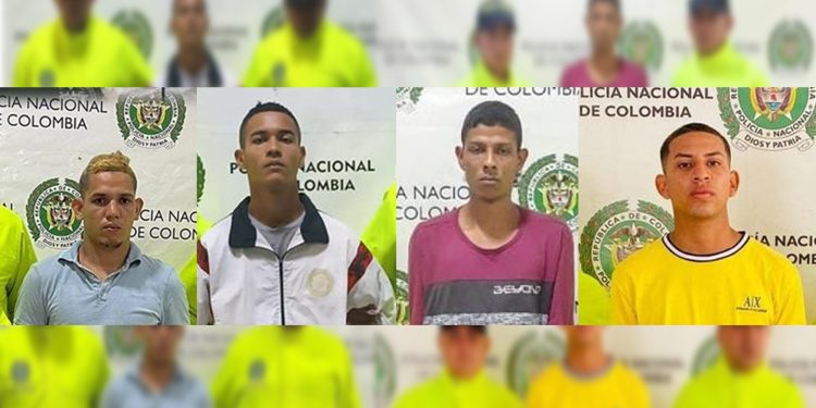 Capturados a 4 hombres, 3 por homicidios y 1 por tráfico de estupefacientes en Malambo