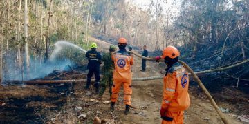La Armada de Colombia se une a los esfuerzos de control de incendios en Sucre