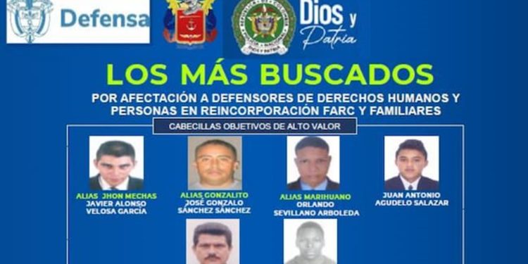 Los más buscados: ‘Jhon Mechas’ y ‘Gonzalito’ en el cartel de asesinos de líderes sociales