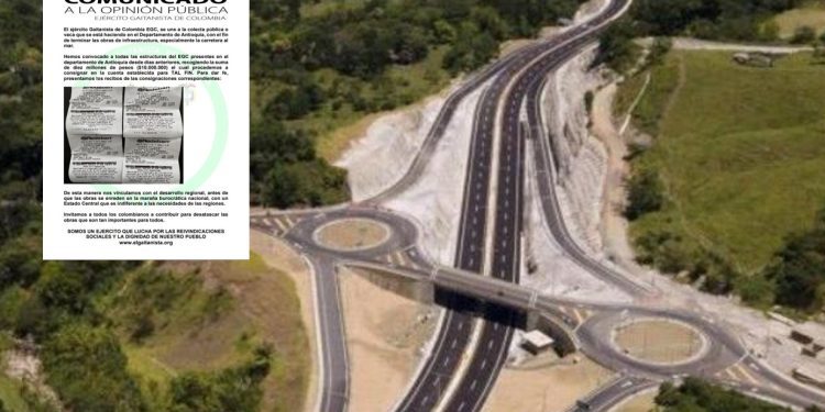 ‘Clan del Golfo’ habría donado $10 millones para vías 4G de Antioquia