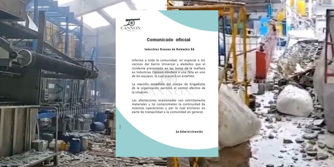 Industrias Cannon se pronuncia ante falla en equipos que ocasionó una explosión