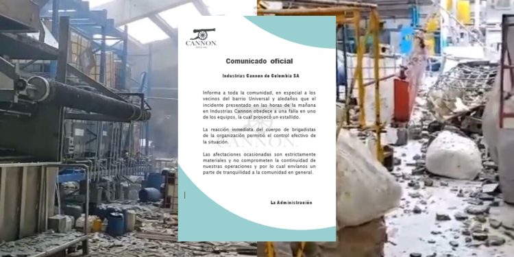 Industrias Cannon se pronuncia ante falla en equipos que ocasionó una explosión