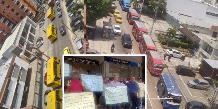 Empresas de buses de pasajeros protestan y exigen renovación de tarjetas de operación  a la AMB
