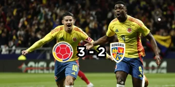 Colombia le ganó a Rumania 3-2 y mantiene su invicto en 21 partidos