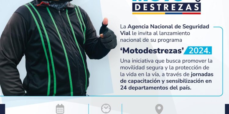 Este miércoles: La Agencia Nacional de Seguridad Vial hará el lanzarmiento nacional de su programa ‘Motodestrezas’ 2024