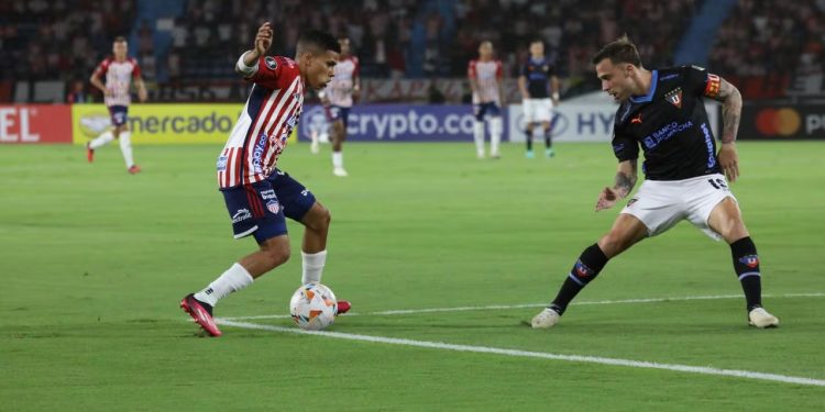 Junior no pudo con Liga de Quito: El Tiburón igualó 1-1 como local