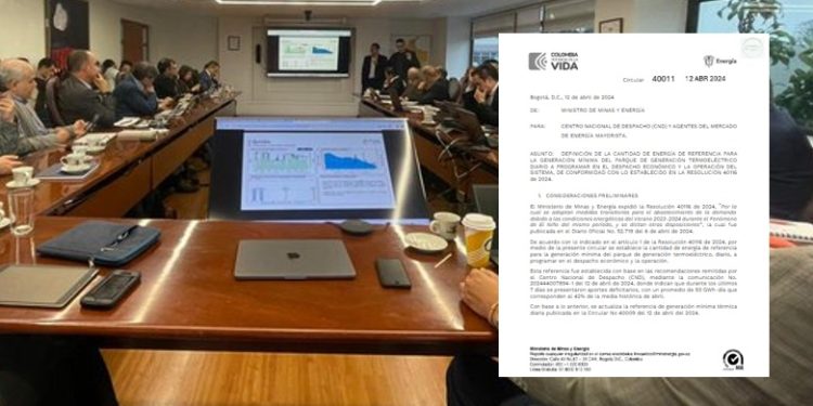 Máxima capacidad termoeléctrica por bajos niveles de embalses ordena el gobierno