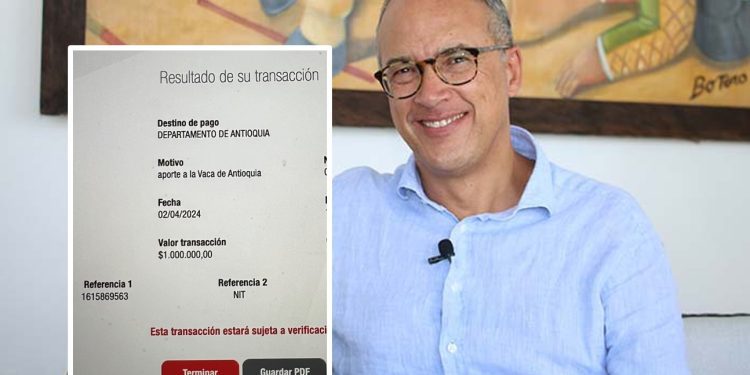 “Hecha mi donación a la ‘Vaca’ de Antioquia por un millón de pesos”: Juan Carlos Echeverry