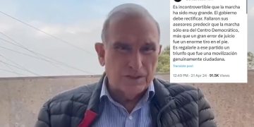 “¿Qué debe hacer el gobierno?”: Senador Humberto de La Calle se refirió a la jornada de marchas de este 21 de abril en Colombia