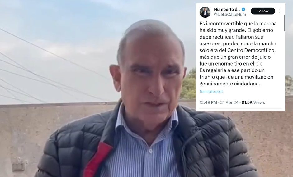 “¿Qué debe hacer el gobierno?”: Senador Humberto de La Calle se refirió a la jornada de marchas de este 21 de abril en Colombia