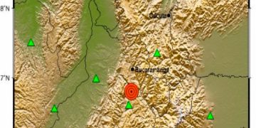 Se registró un sismo de 4.4 en Colombia