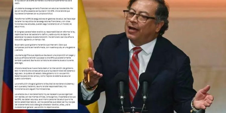 Petro reconoce que intervenciones a EPS fue por hundimiento de la reforma a la salud