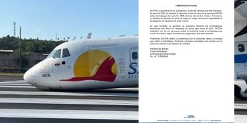“No se puso en riesgo en ningún momento la integridad de los pasajeros y tripulantes de vuelo a bordo”: Satena