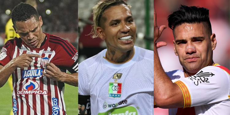 Bacca, Dayro y Falcao compiten por ser el máximo goleador colombiano de la historia