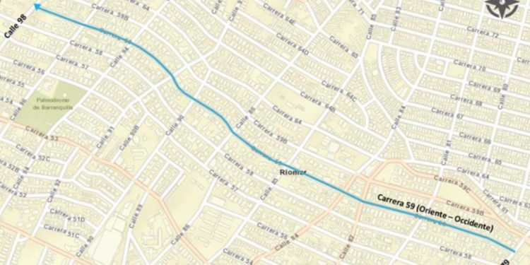 Cambio de sentido vial en la Carrera 59 entre Calles 79 y 98