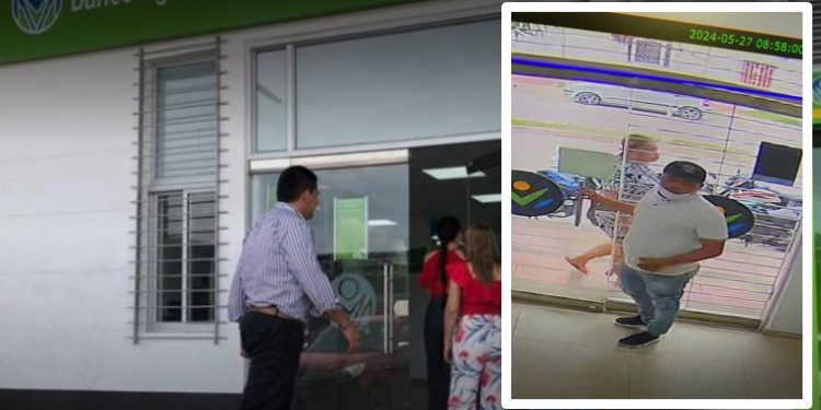 Hurto en Banco Agrario de Santo Tomás: sujetos se llevan más de $10 millones