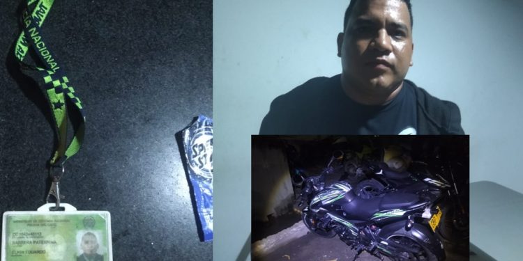 Capturado expolicía en flagrancia por hurto de motocicleta en la vía Cordialidad