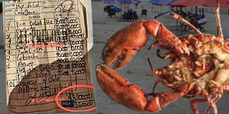 Turistas pagaron 2.400.000 mil pesos, por cuatro langostas en playas de Cartagena